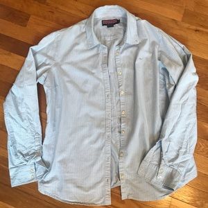 Vineyard Vines blue and white striped button down